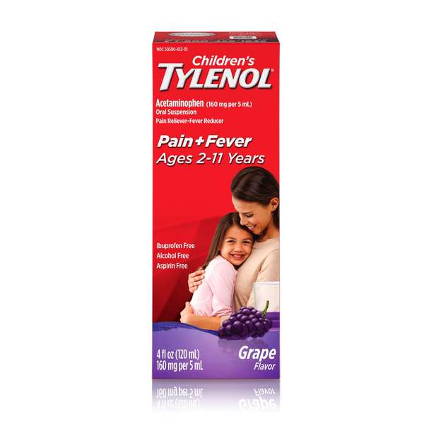 Tylenol Childrens Tylenol Children's Suspension Grape 4 fl. oz. Bottle, PK36 3029608